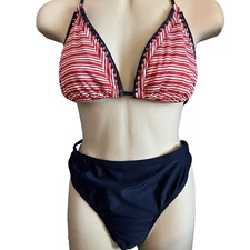 Mission 2 Pc Swim Set. Red White And Blue. Top XL Bottoms LG