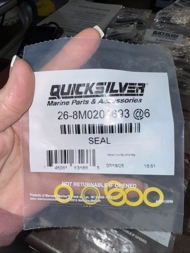 Mercury 26-8m0204693 (1) Seal for Vent/Drain - Yellow