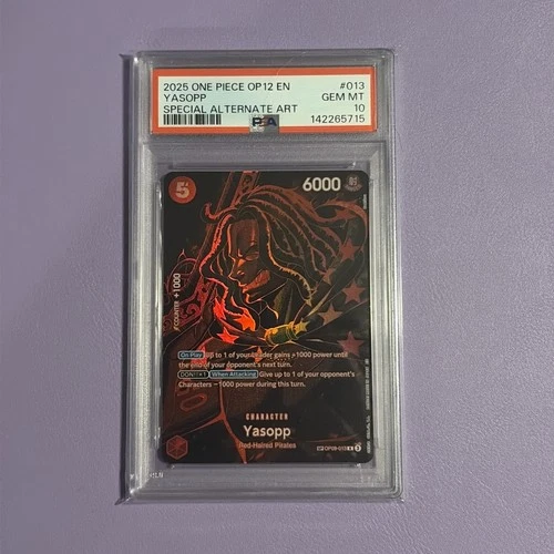2025 ONE PIECE OP12 LEGACY OF THE MASTER OP09-013 YASOPP SP ALT ART PSA 10