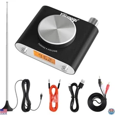 Facmogu Si4730 FM Radio Receiver - Mini Tuner, 33ft Antenna, HiFi Sound, Type-C