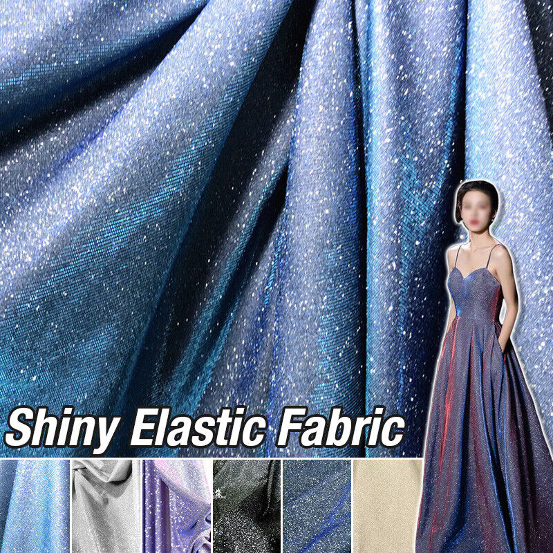 Gradient Elastic Knitted Glitter Fabric Dress Performance Gradient Elastic Knitted Glitter Fabric Dress Performance
