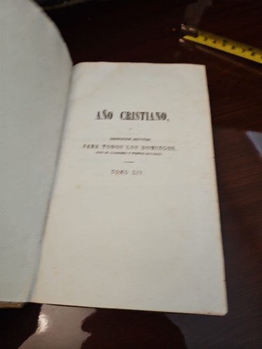 Antique 1855 Año Christiano Ejercicios Devotos, Tomo2, Spanish, Leather, Barcelo - Picture 6 of 10