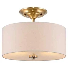 Kira Home Addison 13" 2-Light Semi-Flush Mount Ceiling Light Fixture