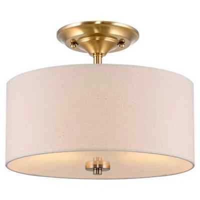 Kira Home Addison 13" 2-Light Semi-Flush Mount Ceiling Light Fixture