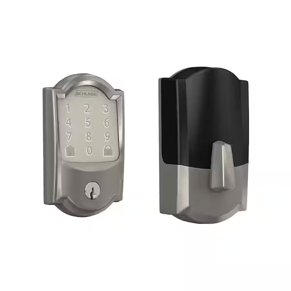 Schlage Encode Wi-Fi Smart Deadbolt BE489WB CAM 619 in Satin Nickel