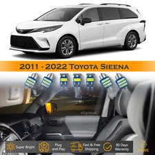 19 x Ultra White LED Lights Interior Package Kit For 2011 - 2024 Toyota Sienna