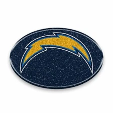 NFL Los Angeles Chargers Color Bling Emblem, 4" x 2 /1/2" Licensed Promark