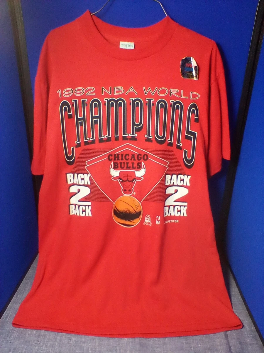 Vintage Chicago Bulls Back to Back NBA World Champs T-Shirt