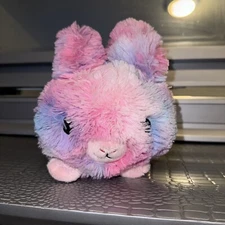 Squishable Cotton Candy Bunny Rabbit Plush Sewn Eyes Stuffed Animal Toy 10"