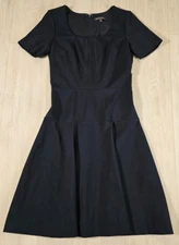 Brooks Brothers Womens Dress -Sz 4 -Scoop neck-  Fit & Flare -Short Sleeves