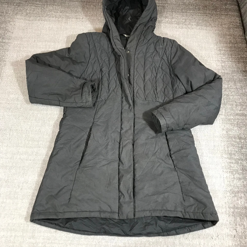 Chaqueta North Face Mujer Pequeña Cremallera Completa Parka Gris Sudadera con Capucha Abrigo Informal Damas Foto 2 de 4