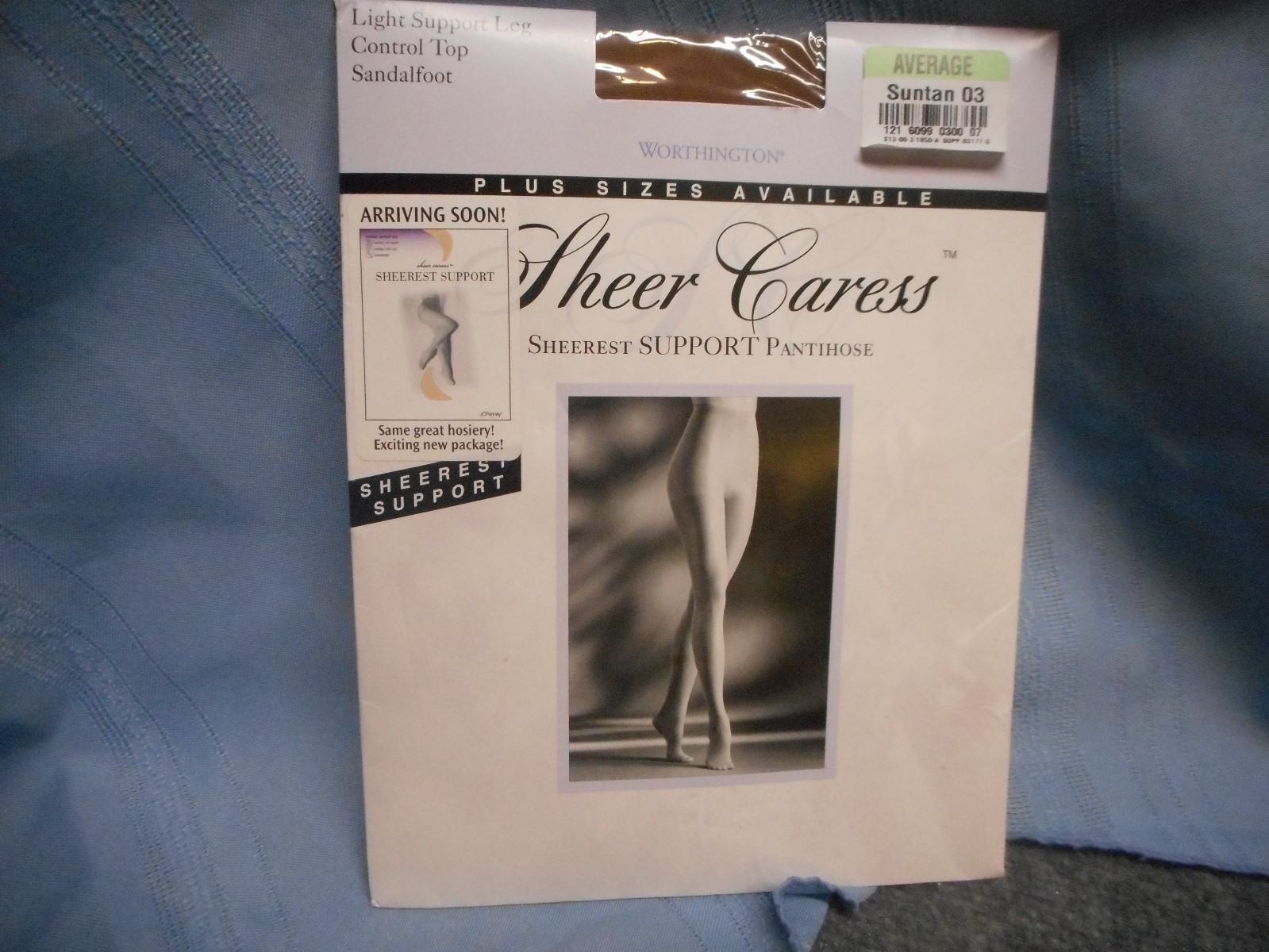 JCPENNEY PANTYHOSE SHEER CARESS SUPPORT AVERAGE SUNTAN CONTROL TOP eBay