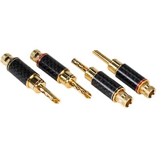 BFA Plug with Dual Set Screws and Carbon Fiber Shell 2 Pr.