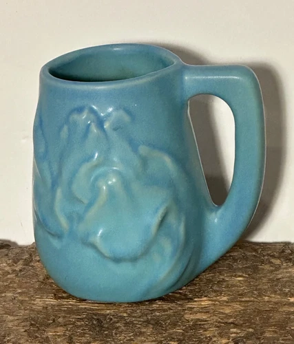 Exquisite Near-MINT Turquoise Van Briggle Centennial IRIS Mug [#1]
