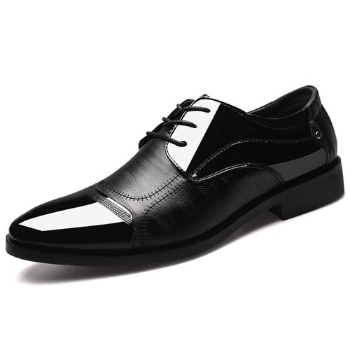 Scarpe eleganti formali uomo moda scarpe stringate ballerine uomo taglie forti 38-47 - Foto 14 di 14