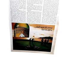 1976 Cutty Sark Whiskey Golf Course Vintage Print Ad 70s Original