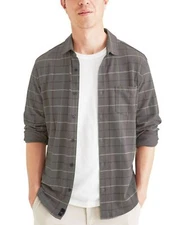 Dockers Men’s Slim-Fit Alpha Smart 360 Flex Stretch Check Long-Sleeve Shirt, ...