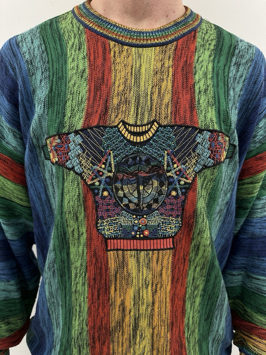 Vintage 1990s 90s Carlo Colucci Sweater Multicolor Rare size 54