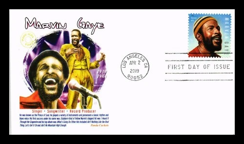 US COVER MARVIN GAYE MUSIC ICONS FIRST DAY ISSUE PANDA CACHET