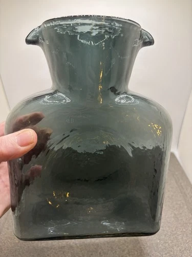 Blenko Charcoal Gray Glass Pitcher