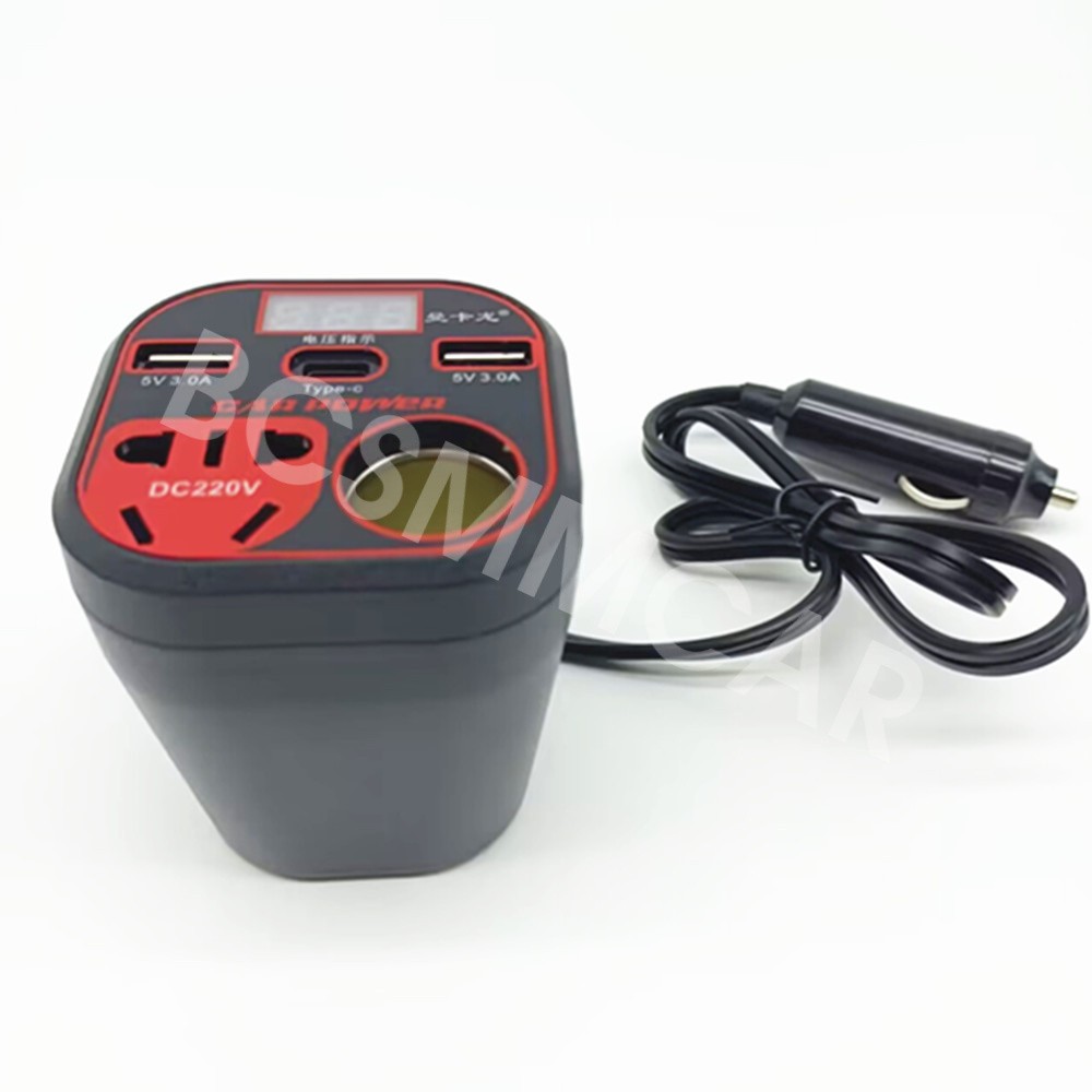 200W Power Inverter Car Plug Adapter Outlet Converter For Laptop Tablet Camera