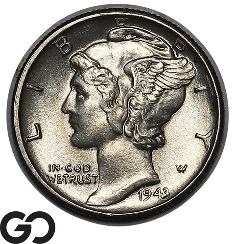 1943-S Mercury Dime, Gem BU++