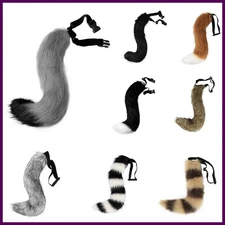 Anime Animal Tail Cosplay Costumes Props Cat Fox Plush Tails Role Play Halloween