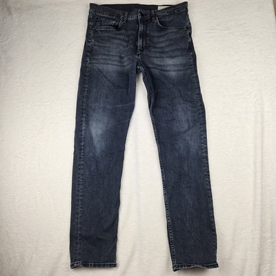 Rag & Bone Fit 2 Slim Jeans Mens 34x32 Stretch Slim Straight Denim Azora Blue