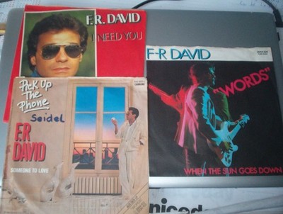 3 F-R David . Singles  /  Words / I Need You / Pick up the Phone