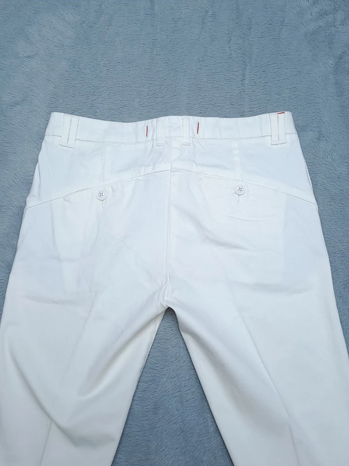 Slam Jeans Women's Cotton Zip Button Bottom Sz 40 White - Immagine 3 di 4