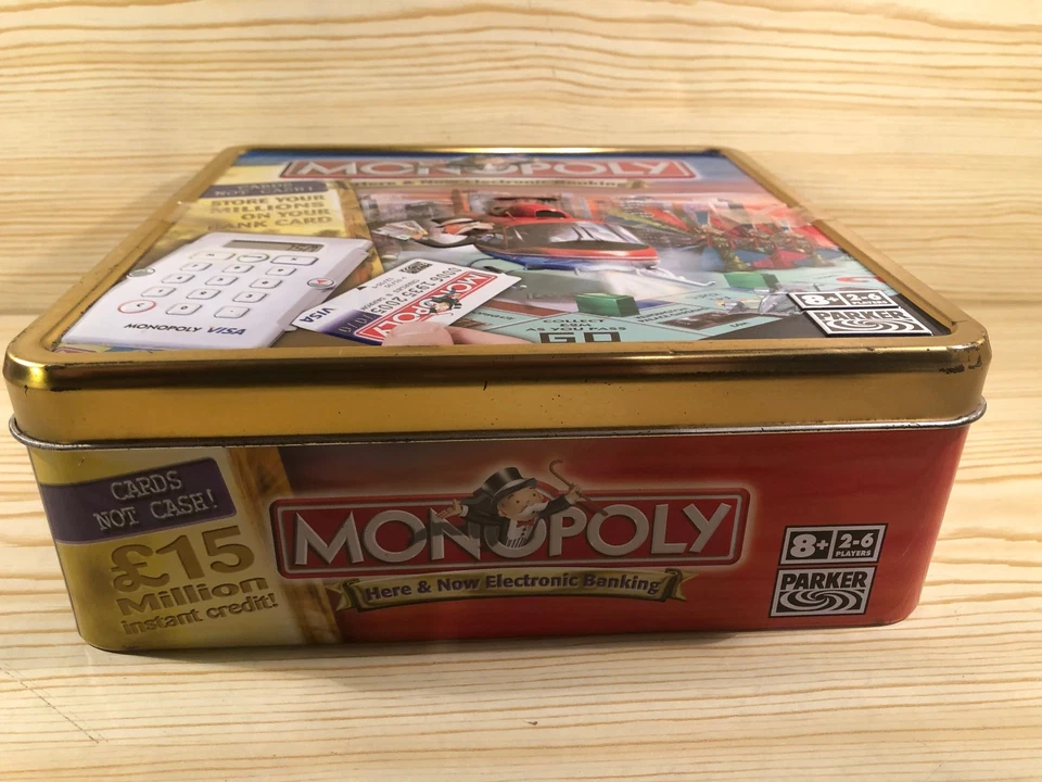Monopoly Here & Now Electronic Banking 2005 Very RARE Tin Box Complete Working - Image 2 of 4