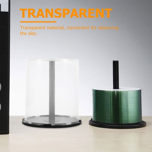 3pcs Clear CD DVD Storage Bucket with 100 Disc Capacity Stackable Media Storage - 第 2/12 張圖片