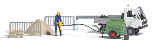 Veicoli da costruzione busch H0, trasporto vetro, scatola di distribuzione, martello aria compressa, nuovo/IMBALLO ORIGINALE - Foto 7 di 9