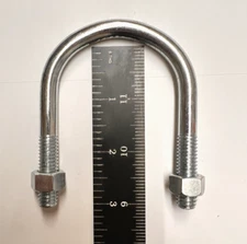 (10) 3/8-16 x 2-1/4 x 3 U-Bolt ubolt Steel Zinc Plated w/20 nuts USA