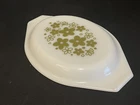 Pyrex 943 C37 Green Spring Casserole Dish Lid  Only Estate Vintage Glass Kitche