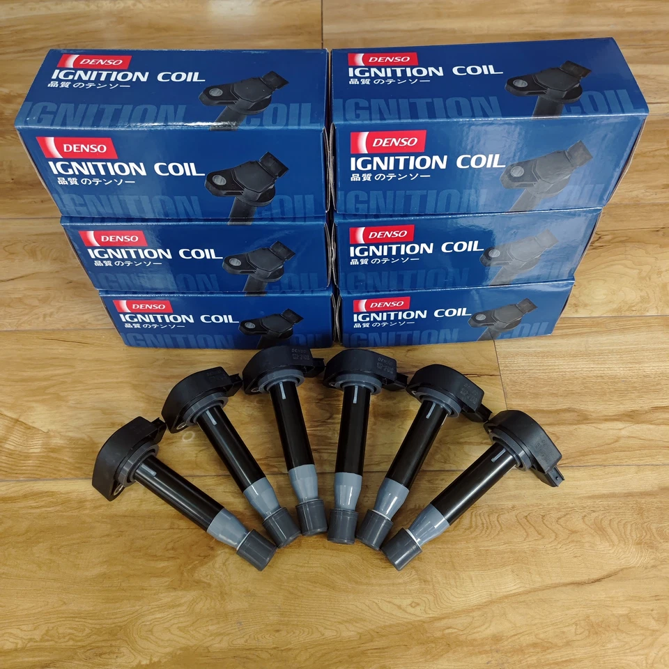 New 6Pcs Denso Ignition Coil 673-2310 For Acura CL TL RL Honda Accord Odyssey Foto 2 de 4