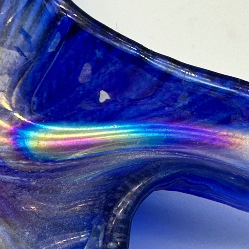 Glass Starfish Trinket Dish Coffee Table Display Blue Iridescent - Picture 6 of 6