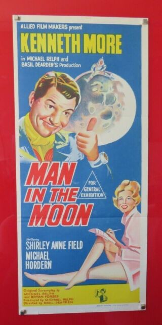 MAN IN THE MOON ORIGINAL 1960 CINEMA DAYBILL FILM POSTER Kenneth More 60's RARE