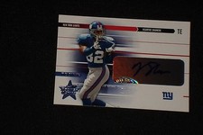 VISANTHE SHIANCOE 2003 LEAF ROOKIES & STARS SIGNED AUTO CERTIFIED FOOTBALL CARD
