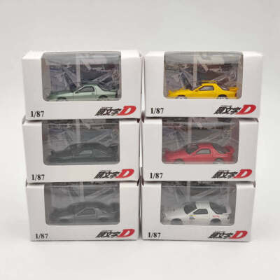 1/87 LF Mazda Fc3s Initial D Diecast Toys Car Models Hobby Christmas Gifts New