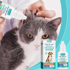 Pet Dog Ear Drops For Infections Control Yeast Itching Mites Cleaner 30ml