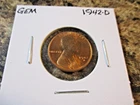 1942-D Lincoln Cent GEM BU    FF
