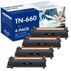 4 Pack Toner Cartridge for Brother TN660 TN-660 MFC-L2700DW HL-L2340DW HL-L2300D
