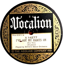 Selvin's Dance Orch - I've Got My Habits On / Just A Little Love Song - Vocalion