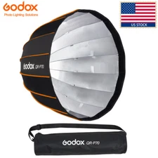 US Godox QR-P70 Quickly Release Parabolic Deep Softbox for Bowens Studio Flash