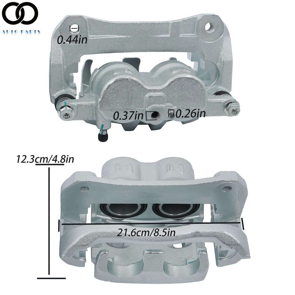 2x Pinzas de freno delanteras con soporte para Toyota Highlander 10-18 Sienna 2011-2018 Foto 2 de 4
