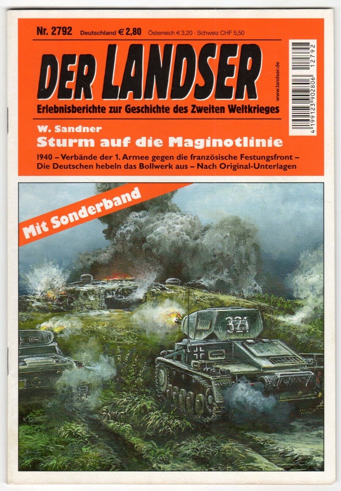 1 - Der Landser Nr. 2792, W. Sandner, Sturm auf die Maginotlinie