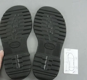 VIBRAM USA REPLACEMENT RUBBER BOOT SHOE REPAIR SOLE 9 SOLID HEEL #143 TECHNO-LUG