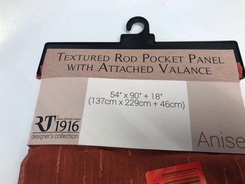 RT Designers Collection Anise Textured 54 x 90 in. Rod Pocket Curtain Panel w/ A - 第 7/7 張圖片
