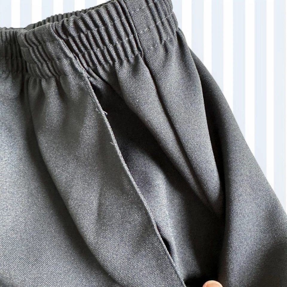 Blair Women's 12 Navy Blue Polyester Elastic Waist Pull On Pants Pockets - Image 3 of 4